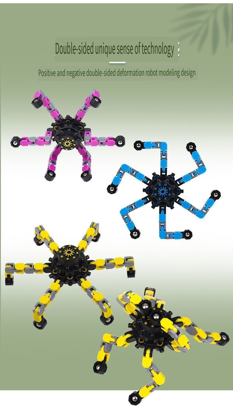 【Best Seller】4pc Transformable Fidget Spinners ,Eco-friendly ABS plastic