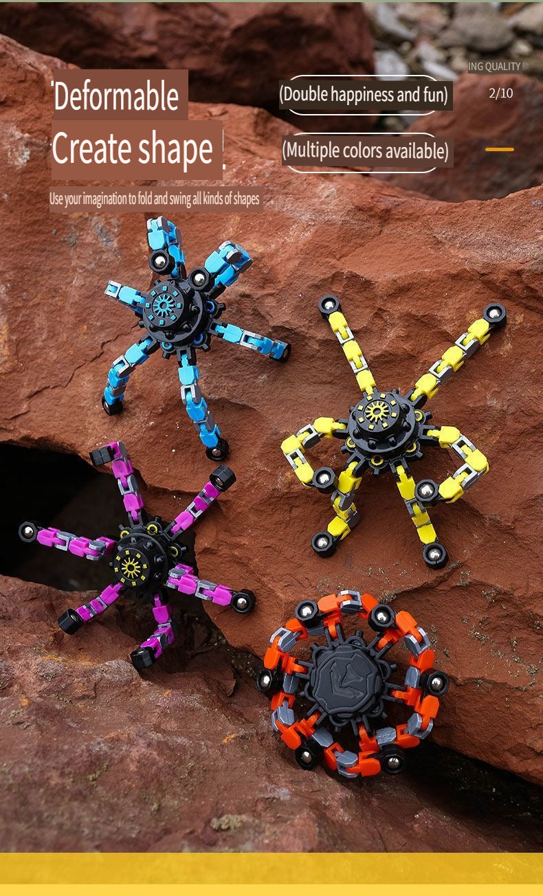 【Best Seller】4pc Transformable Fidget Spinners ,Eco-friendly ABS plastic